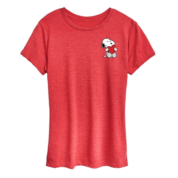 Peanuts - Valentines Hugging Heart - Women's Short Sleeve Graphic T-Shirt