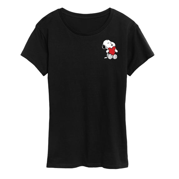 Peanuts - Valentines Hugging Heart - Women's Short Sleeve Graphic T-Shirt