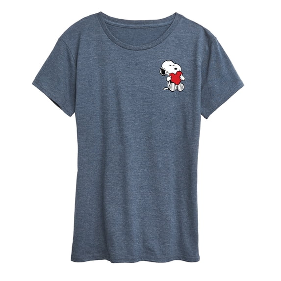 Peanuts - Valentines Hugging Heart - Women's Short Sleeve Graphic T-Shirt