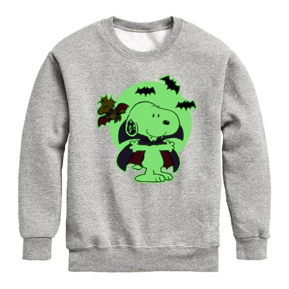 Peanuts - Vampire Snoopy - Toddler And Youth Crewneck Fleece Sweatshirt