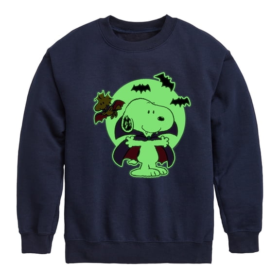 Peanuts - Vampire Snoopy - Toddler And Youth Crewneck Fleece Sweatshirt
