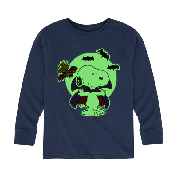 Peanuts - Vampire Snoopy - Toddler And Youth Long Sleeve Graphic T-Shirt