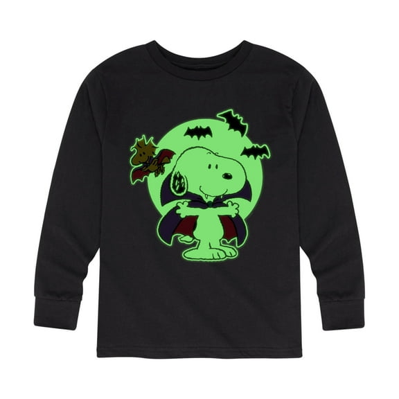 Peanuts - Vampire Snoopy - Toddler And Youth Long Sleeve Graphic T-Shirt