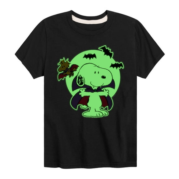 Peanuts - Vampire Snoopy - Toddler And Youth Short Sleeve Graphic T-Shirt