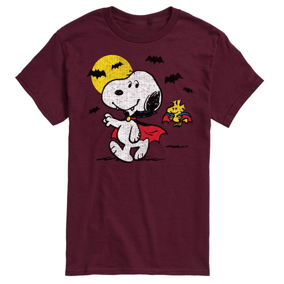 Peanuts - Vampire Snoopy Woodstock - Men's Short Sleeve Graphic T-Shirt