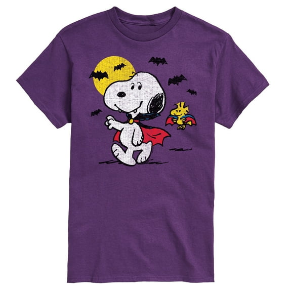 Peanuts - Vampire Snoopy Woodstock - Men's Short Sleeve Graphic T-Shirt