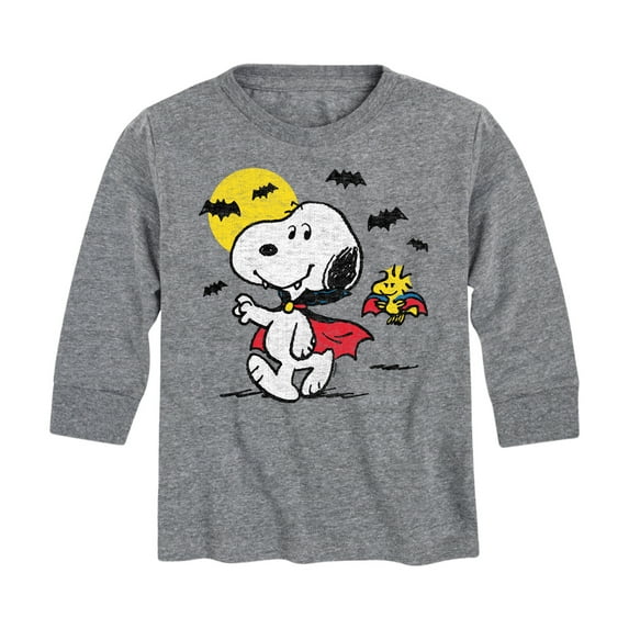 Peanuts - Vampire Snoopy and Woodstock - Toddler And Youth Long Sleeve Graphic T-Shirt