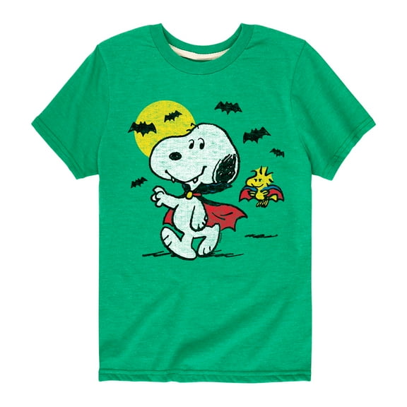 Peanuts - Vampire Snoopy and Woodstock - Toddler And Youth Short Sleeve Graphic T-Shirt