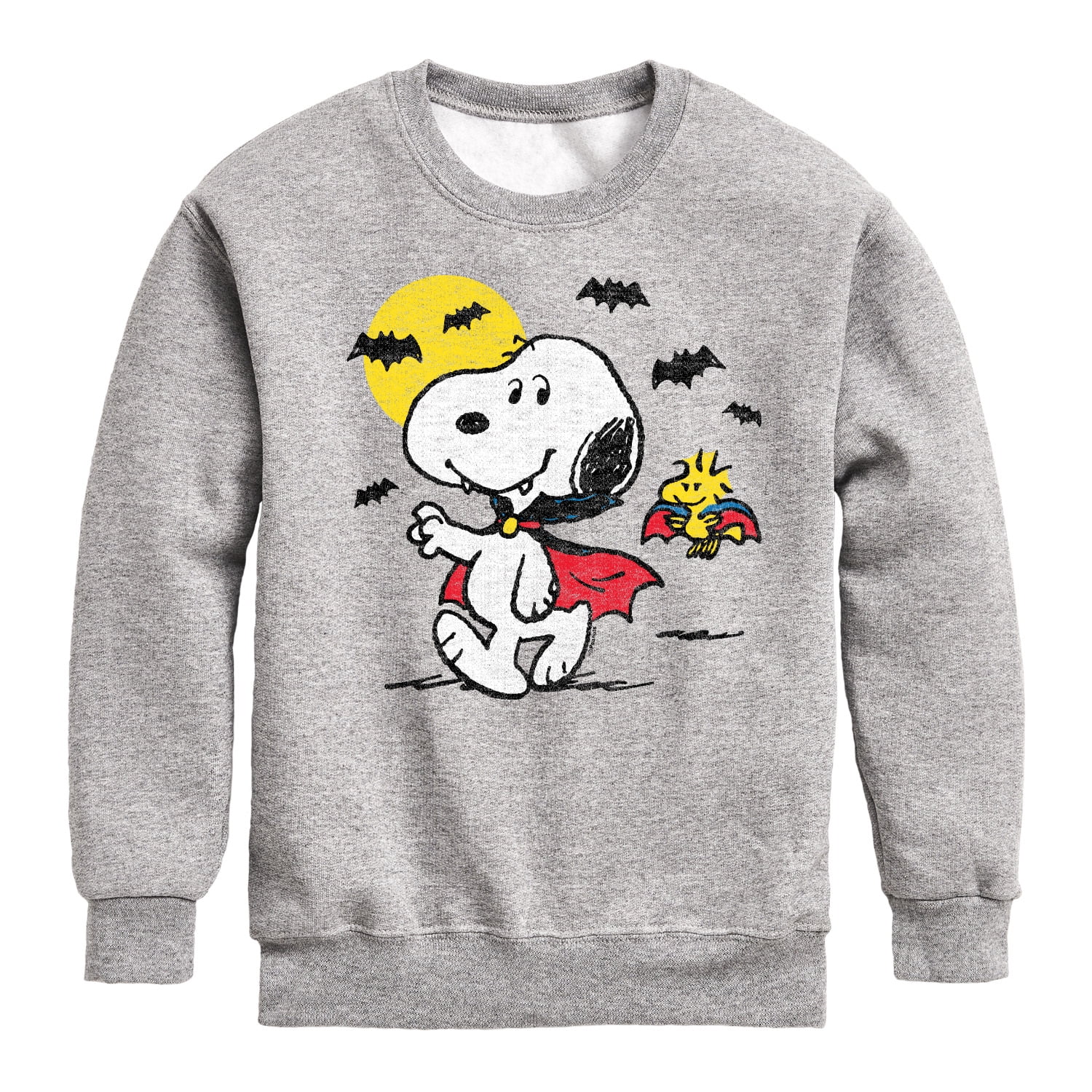 Peanuts - Vampire Snoopy with Woodstock - Toddler And Youth Crewneck Fleece  Sweatshirt