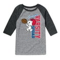 thumbnail image 1 of Peanuts - Varsity Snoopy Squad - Toddler And Youth Raglan Graphic T-Shirt, 1 of 5