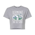 thumbnail image 1 of Peanuts - Vermont Ski Resort - Juniors Cropped Cotton Blend T-Shirt, 1 of 6