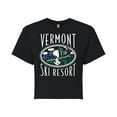 thumbnail image 1 of Peanuts - Vermont Ski Resort - Juniors Cropped Cotton Blend T-Shirt, 1 of 6