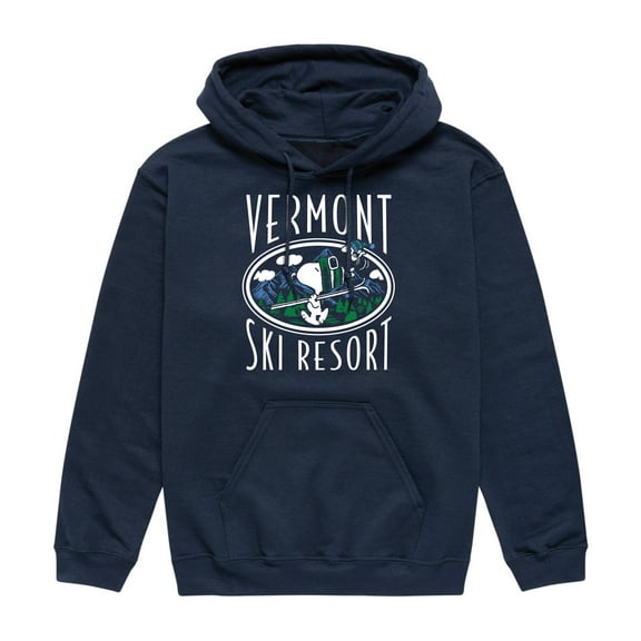 Peanuts - Vermont Ski Resort - Men's Fleece Pullover Hoodie