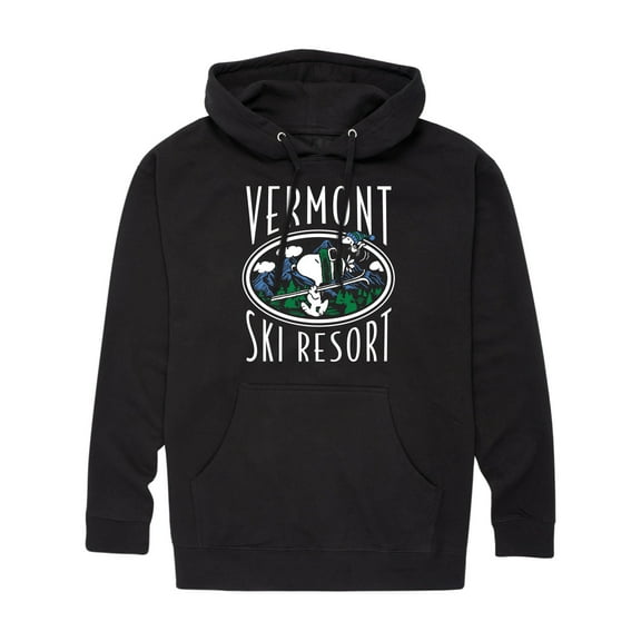 Peanuts - Vermont Ski Resort - Men's Fleece Pullover Hoodie