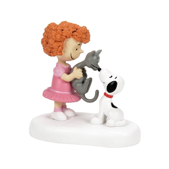 Department 56 Peanuts Village Frieda & Faron Meet Snoopy Accessory Figurine 2.5in H