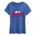 thumbnail image 1 of Peanuts - Vote Snoopy - Ladies Short Sleeve Classic Fit Tee, 1 of 6