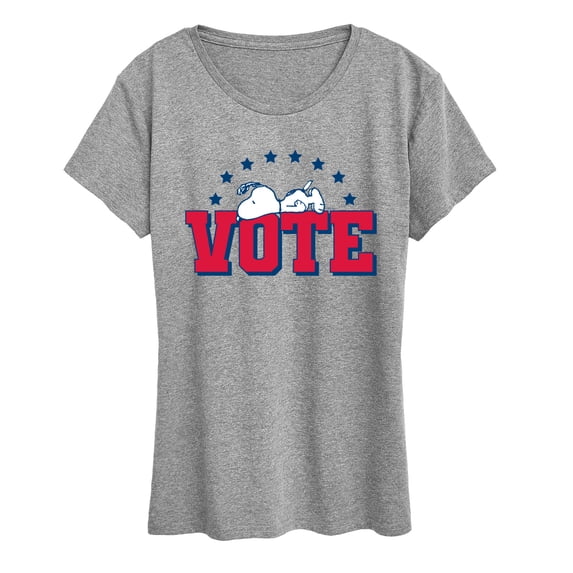 Peanuts - Vote Snoopy - Ladies Short Sleeve Classic Fit Tee