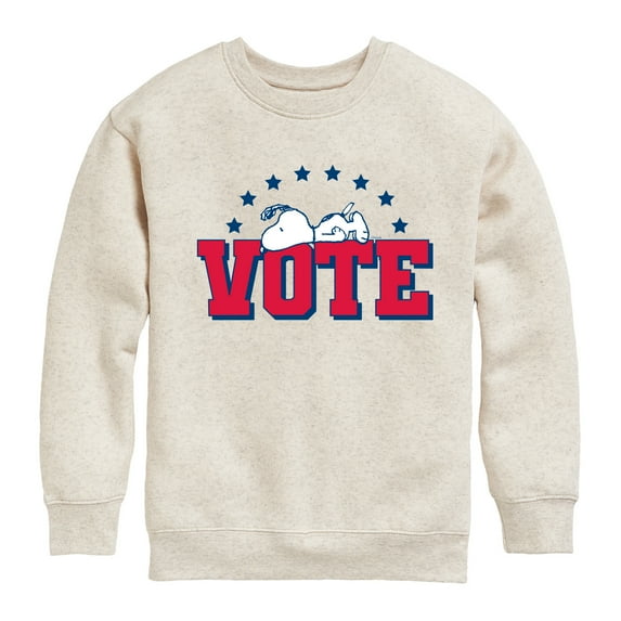 Peanuts - Vote Snoopy - Toddler & Youth Crewneck Fleece Sweatshirt