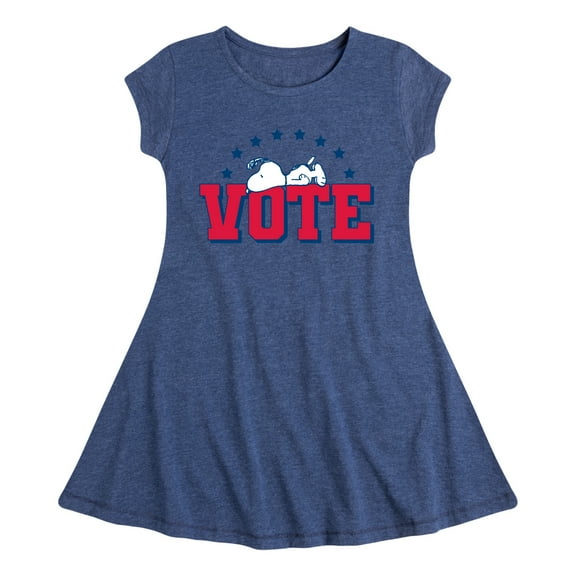 Peanuts - Vote Snoopy - Toddler & Youth Girls Fit & Flare Dress