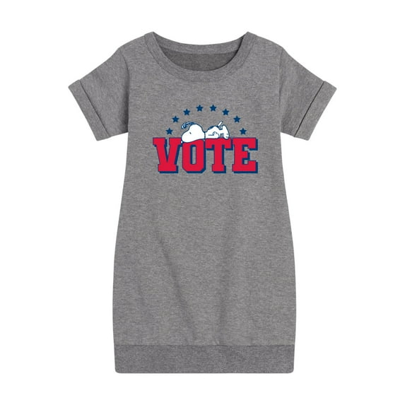 Peanuts - Vote Snoopy - Toddler & Youth Girls Fleece Dress