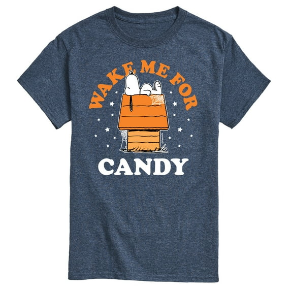 Peanuts - Wake Me For Candy - Men's Short Sleeve Graphic T-Shirt