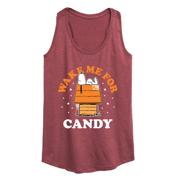 Peanuts - Wake Me For Candy - Women's Racerback Tank Top