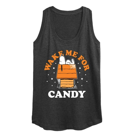 Peanuts - Wake Me For Candy - Women's Racerback Tank Top
