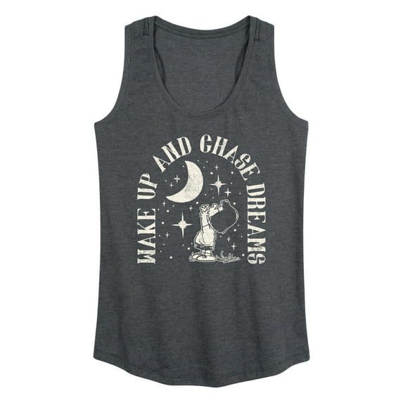 Peanuts - Wake Up And Chase Dreams - Women's Racerback Tank Top