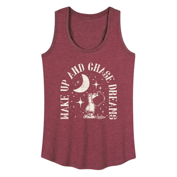 Peanuts - Wake Up And Chase Dreams - Women's Racerback Tank Top