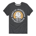 thumbnail image 1 of Peanuts - Wake Up Overthink Sleep Repeat - Toddler And Youth Short Sleeve Tee, 1 of 5