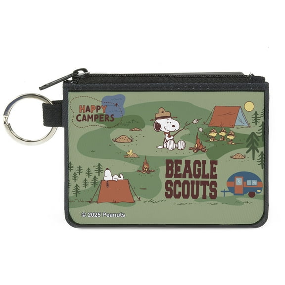 Peanuts Wallet, Coin Purse, Peanuts Happy Camper Beagle Scouts Scenes, Canvas