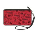 thumbnail image 1 of Peanuts Wallet, Zip Pouch, Peanuts Gang Six Character and Title Logo Collage Red Black, Canvas, 1 of 2