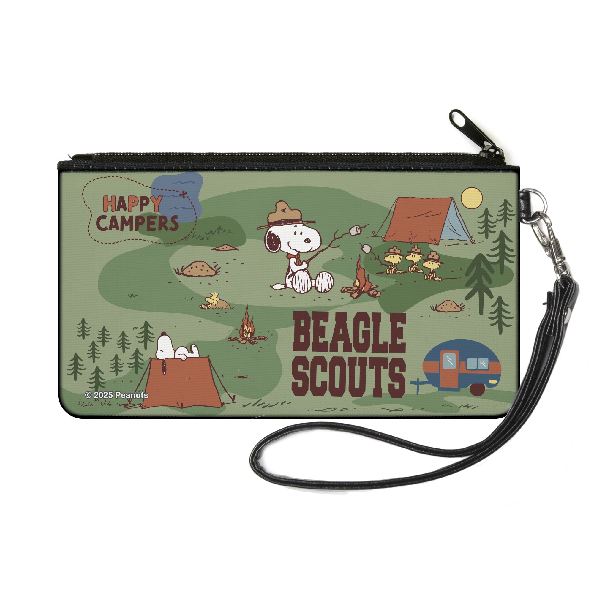 Hallmark Peanuts Beagle Scouts Picnic Blanket With Drawstring Bag - Water-Resistant, 50th Anniversary Design