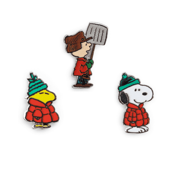 CultureFly Peanuts Winter Smart Watch Band Charm Set of 3 Charlie Brown, Snoopy, Woodstock