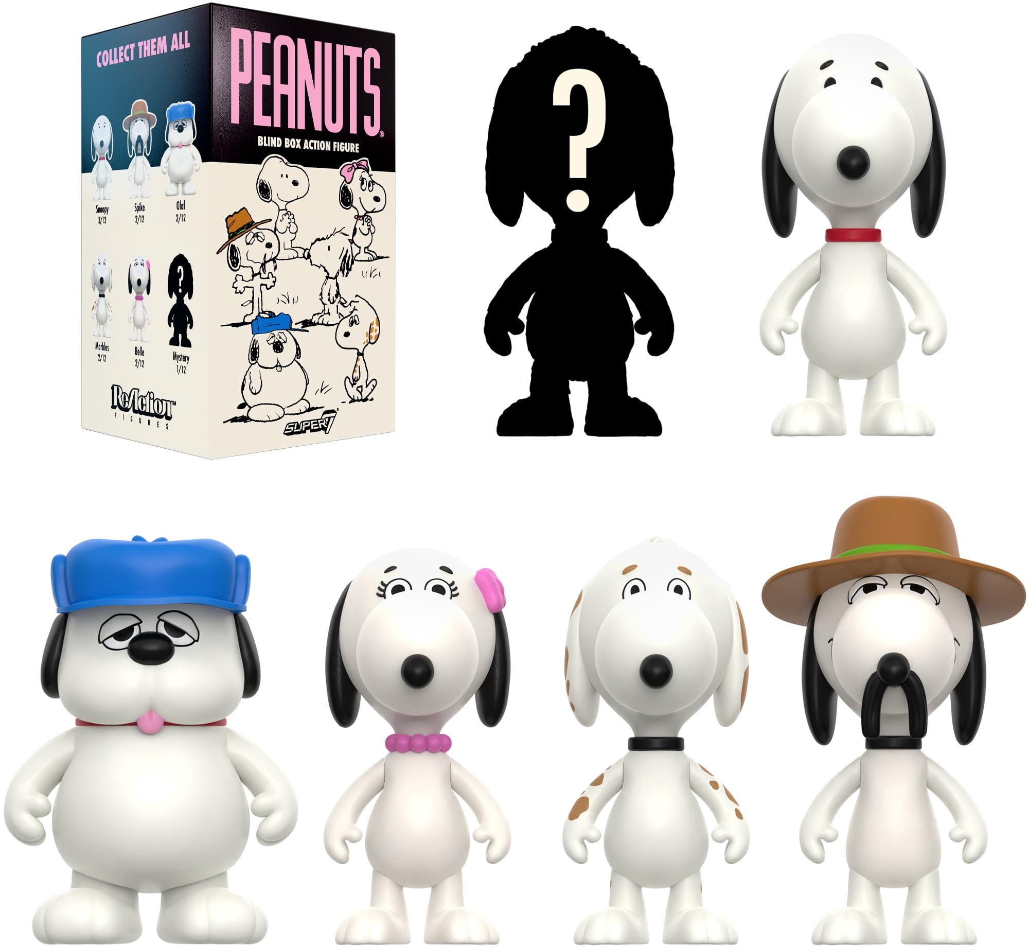 Super7 - Peanuts - Reaction Blind Box Wv10 - Snoopy's Siblings 12pc PDQ