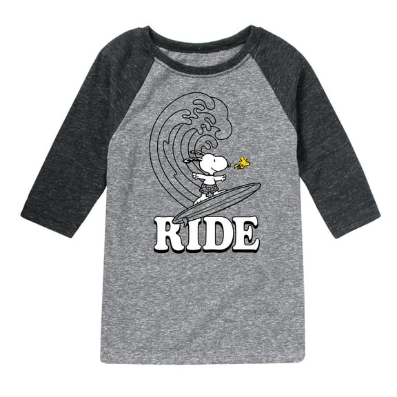 Peanuts - Wave Ride - Toddler And Youth Raglan Graphic T-Shirt
