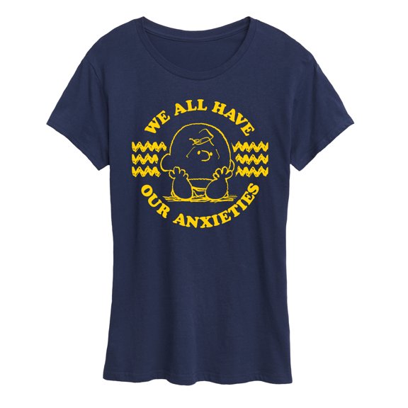 Peanuts - We All Have Our Anxieties - Women's Short Sleeve Graphic T-Shirt