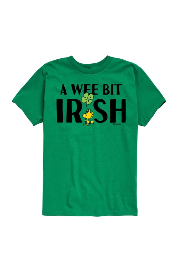 - Wee Bit Irish - Snoopy - St Patrick's Day - Toddler and Youth Short Sleeve Graphic T-Shirt