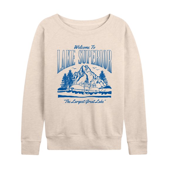 Peanuts - Welcome To Lake Superior - Women's French Terry Pullover Sweatshirt