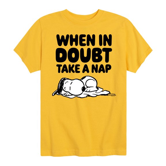 Peanuts - When In Doubt Take A Nap - Toddler And Youth Short Sleeve Tee
