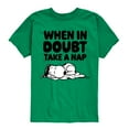 thumbnail image 1 of Peanuts - When In Doubt Take A Nap - Toddler And Youth Short Sleeve Tee, 1 of 5
