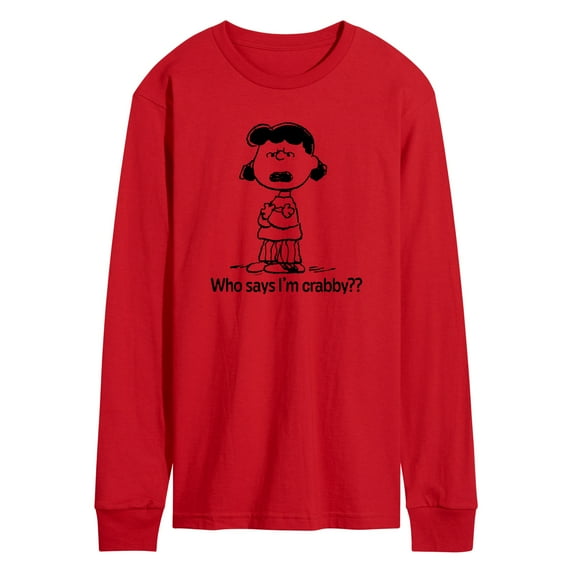 Peanuts - Who Says I'm Crabby Lucy - Men's Long Sleeve T-Shirt