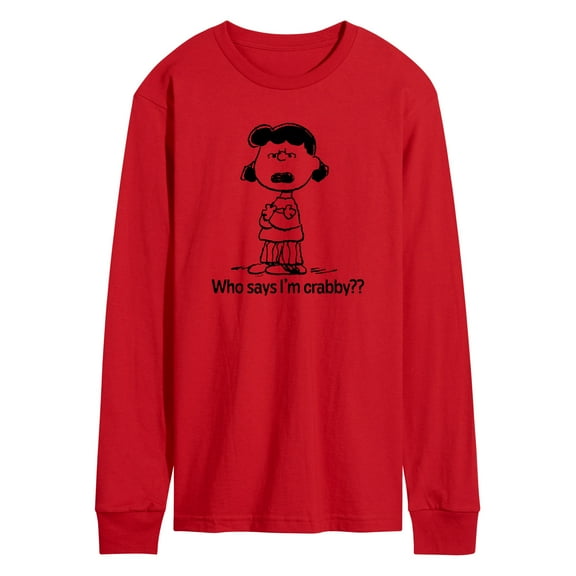 Peanuts - Who Says I'm Crabby Lucy - Men's Long Sleeve T-Shirt