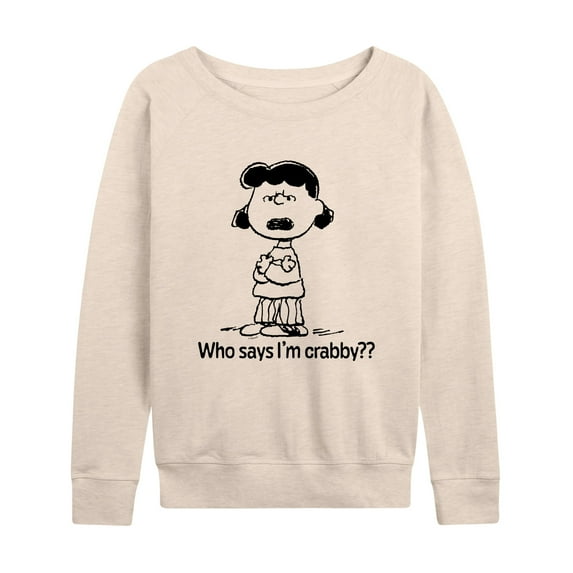 Peanuts - Who Says I'm Crabby Lucy - Women's Lightweight French Terry Long Sleeve Shirt