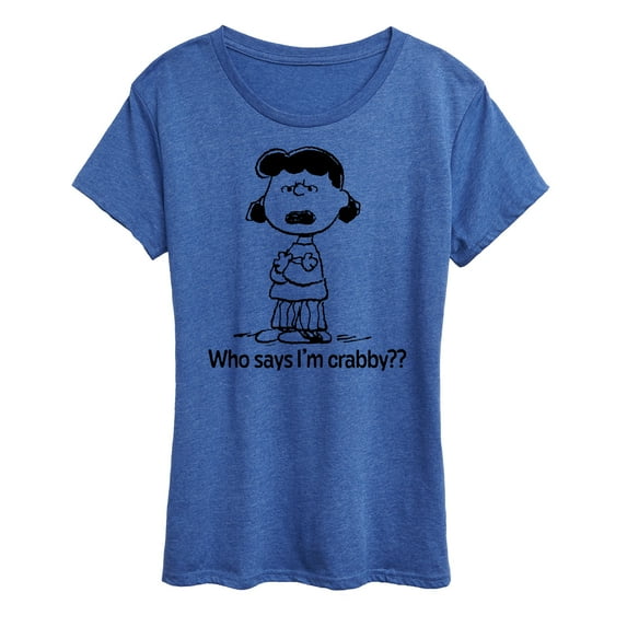 Peanuts - Who Says I'm Crabby Lucy - Women's Short Sleeve Graphic T-Shirt