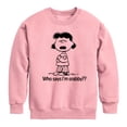 thumbnail image 1 of Peanuts - Who Says Im Crabby Lucy - Toddler & Youth Crewneck Fleece Sweatshirt, 1 of 5