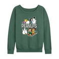 thumbnail image 1 of Peanuts - Winter Stickers - Women's French Terry Long Sleeve Pullover, 1 of 5