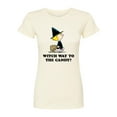 thumbnail image 1 of Peanuts - Witch Way To The Candy - Juniors Fitted Graphic T-Shirt, 1 of 6