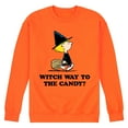 thumbnail image 1 of Peanuts - Witch Way To The Candy - Men's Crew Neck Fleece Pullover, 1 of 1