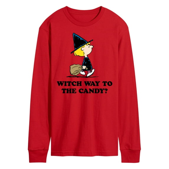 Peanuts - Witch Way To The Candy - Men's Long Sleeve T-Shirt